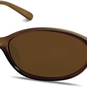 Retro Oval Sunglasses for Women Chic Cat Eye 90s Sunnies Lightweight Narrow Shad